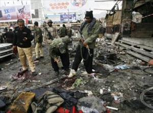 کراچی اے این پی کے دفتر کے قریب دھماکہ ۴۰ افراد ہلاک اور زخمی