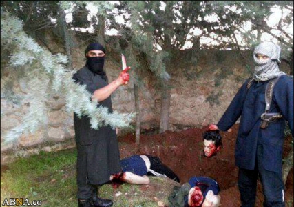 ارهابیون یقطعون رؤوس 30 شابا من قريتين شيعيتين الشیعة حلب/ بالصورة (18+)