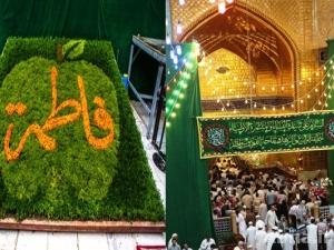 بالصور / تزين الصحن الشريف لمرقد أبي الفضل العباس (ع) بمناسبة ولادة السيدة الزهراء (ع)
