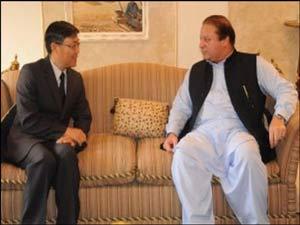 پاکستان میں چین کے سفیر کی لاہور میں نواز شریف سے ملاقات   	