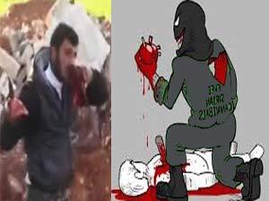 شامی شہری کا دل چبانے پر سلفی وہابی دہشت گردوں کی مذمت کا سلسلہ جاری