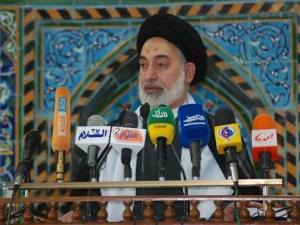 خطيب جمعة النجف «السيد صدر الدين القبنجي» يندد بالاعتداء على منزل «آية الله قاسم»