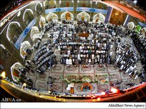 Əmirəl Möminin (əleyhis səlam) milad bayramı hərəmin “Heydəri” səhnəsində qeyd olunub + Foto
