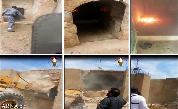 Syria Wahhabi Terrorists Bulldoze Prophet Abraham Shrine + Image