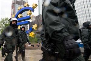 German anti-capitalist movement protest eurozone debt crisis