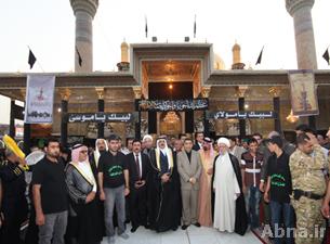 وفد شيوخ ووجهاء محافظة الأنبار يواسون النبي الأكرم (ص) في ذكرى استشهاد الإمام الكاظم (ع)