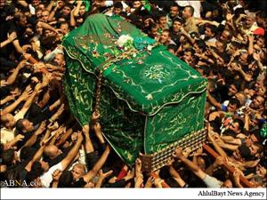 تصویری رپورٹ/ امام موسی کاظم علیہ السلام کا تابوت نکالا گیا