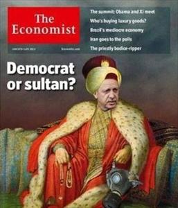 " Sultan Erdogan " enveloppe du magazine «The Economist» britannique