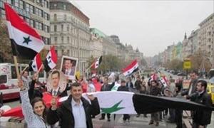 Sit-in en Espagne en signe de solidarité avec la Syrie