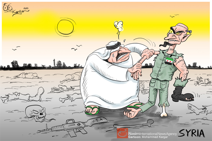 Cartoon / Syrian Terrorists Refreshed by Arabs