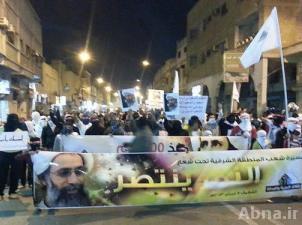 مسيرات تطالب بتحريرالمعتقلين منهم الشيخ نمر