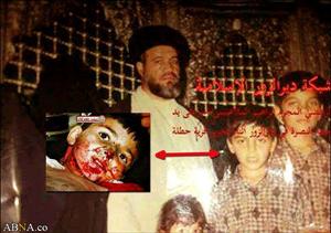 شام کے علاقے’’ حطلہ‘‘ میں ذبح ہونے والا شیعہ عالم دین کا کمسن بچہ+تصاویر