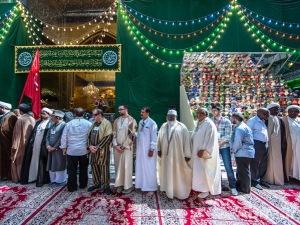 بالصور / وفود مهرجان "ربيع الشهادة" تشارك خدام أبي الفضل العباس (ع) في أداء الممارسة العبادية