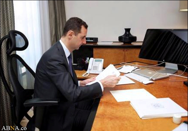 Image / Syrian President Bashar Assad in His Office