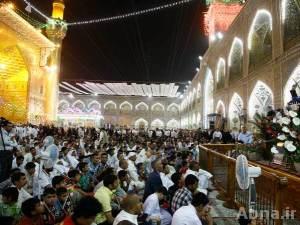 بالصور / هيئة المواكب في العتبة العلوية  تحتفل بذكرى ولادة الحسين وأبي الفضل العباس (ع)