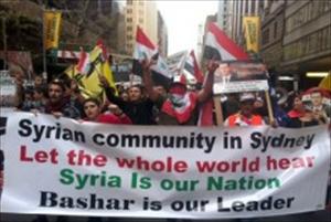 Sit-in de solidarité avec la Syrie en Australie