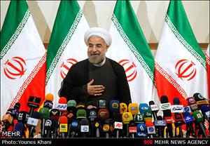 ايران کے منتخب صدر کي پہلي پريس کانفرنس