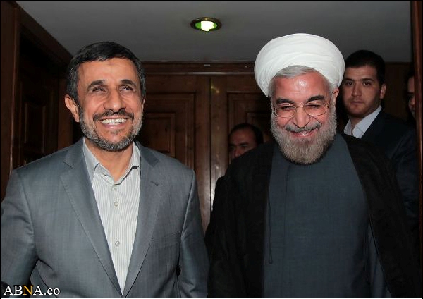 Image / Iran’s Ahmadinejad, Rohani hold talks