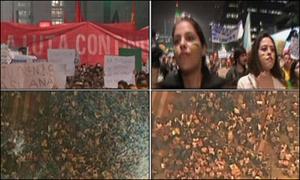 برازیل میں ۱۰ لاکھ افراد سڑکوں پر