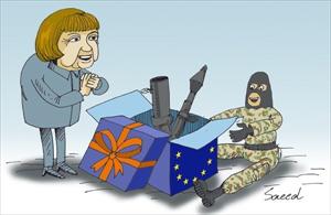 Cartoon / EU awards Syrian rebels