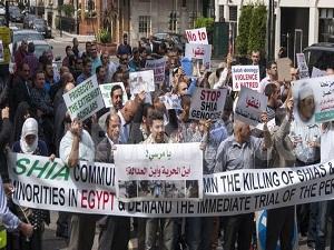 Egyptians protest in London against Shia killing in Cairo