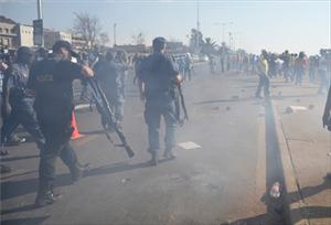 South African Police Attack Anti-Obama Protests