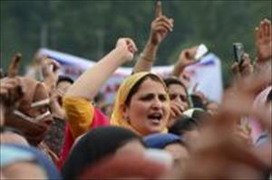 کشمیر میں احتجاجی مظاہروں کا سلسلہ جاری