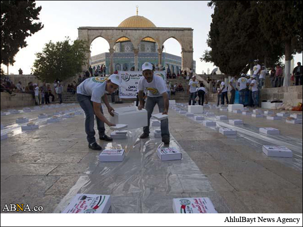Iftar à la mosquée sainte d'Al-Aqsa en images