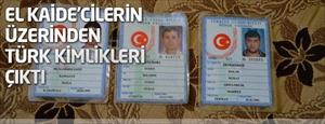 El Kaide'cilerin üzerinde Türk kimlikleri