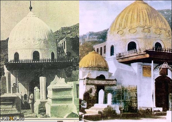 Image / The Grave of Umm ul-Momineen Before and After Demolish