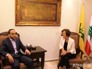 سفيرة الاتحاد الاوروبي في لبنان زارت مسؤول العلاقات الدولية في حزب الله