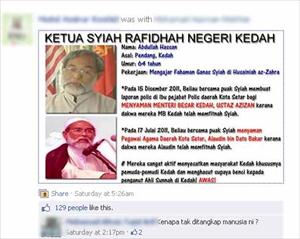 Pemimpin Syiah Kedah lapor polis