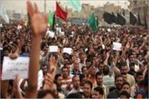 بغداد میں دھشتگردی کے خلاف ہزاروں افراد کا احتجاجی مظاہرہ