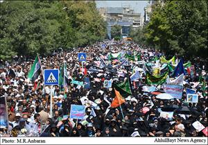 Bilder der Demonstrationen am Qods Tag in Mashhad