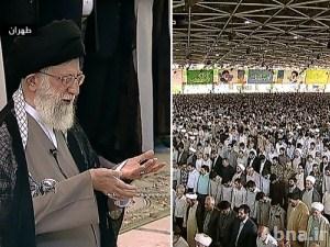 اقامة صلاة عيد الفطر بإمامة قائد الثورة الاسلامية في ايران