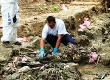 A mass grave discovered in south of Najaf - Iraq