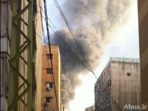 صور الاولى للتفجير الارهابي الذي وقع بمنطقة "الرويس" في الضاحية الجنوبية لبيروت