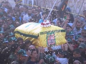 بالصور / حزب الله اللبناني شيع الشهيد «حسام علي نسر» في "كفرصير"