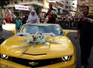Marriage of Two Lebanese Shia 'Ali and Fatima' in Blast Site of Dahiyah - Beirut / Pics