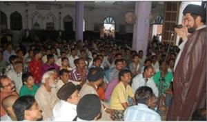 पुलिस कार्यवाही के विरुद्ध इमामबाड़ा मीरन साहब में आपात बैठक।