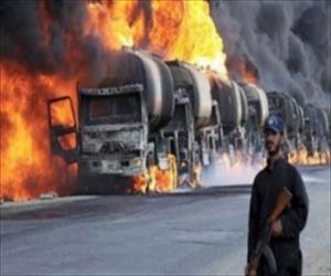 نیٹو کو چالیس ٹینکر آگ کے حوالے