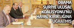 Obama, Suriye Ulusal Koalisyonu'nu hayal kırıklığına uğratmış!