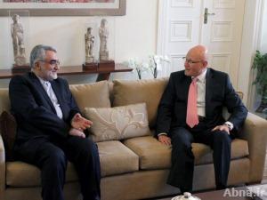 بالصور / لقاء «بروجردي» مع رئيس الحكومة اللبنانية المكلف