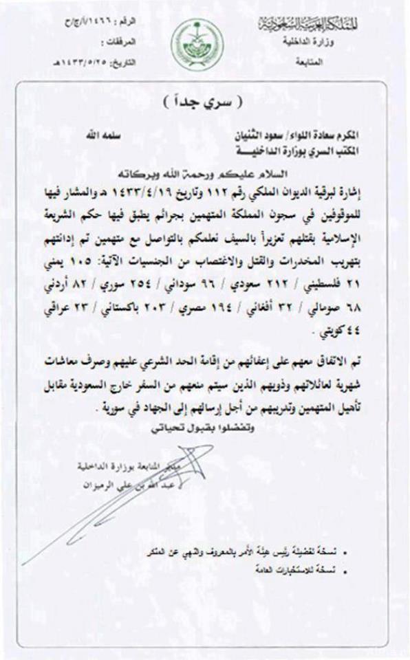 Saudi Arabia sends inmates to fight in Syria