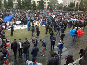 Бакыда Милли Шуранын митинги кечирилиб + Фото