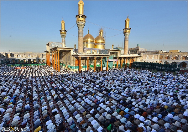 تصویری رپورٹ: عراق، حرم امامین کاظمین(ع) میں نماز عید