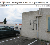 Islamophobie : des tags nazis retrouvés sur la grande mosquée de Carpentras