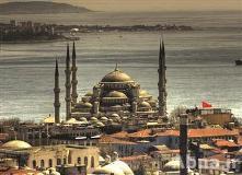 Turkey historic Blue Mosque minaret shifts for 5 centimeters