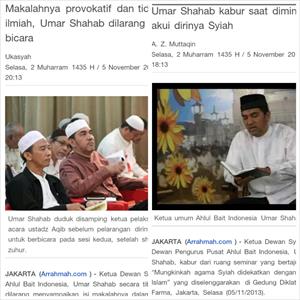 Fitnah Tokoh Syiah, Arrahmah.com Posting Berita Kontradiksi