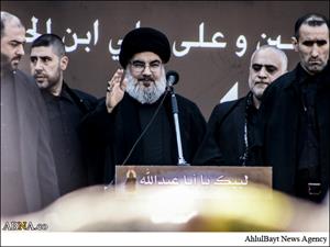 تصویری رپورٹ/ لبنان میں روز عاشور مراسم عزاداری میں حسن نصراللہ کی حاضری